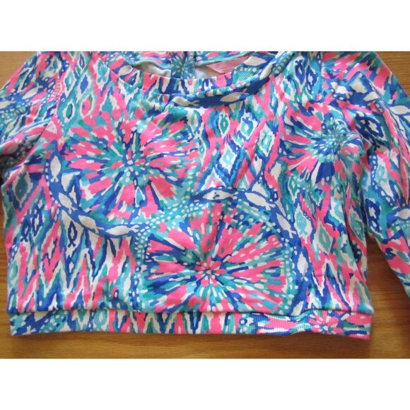 Lilly Pulitzer Carlita Set 2-Piece Crop Top & Skort Large Vibrant Pattern Cotton - Picture 5 of 12
